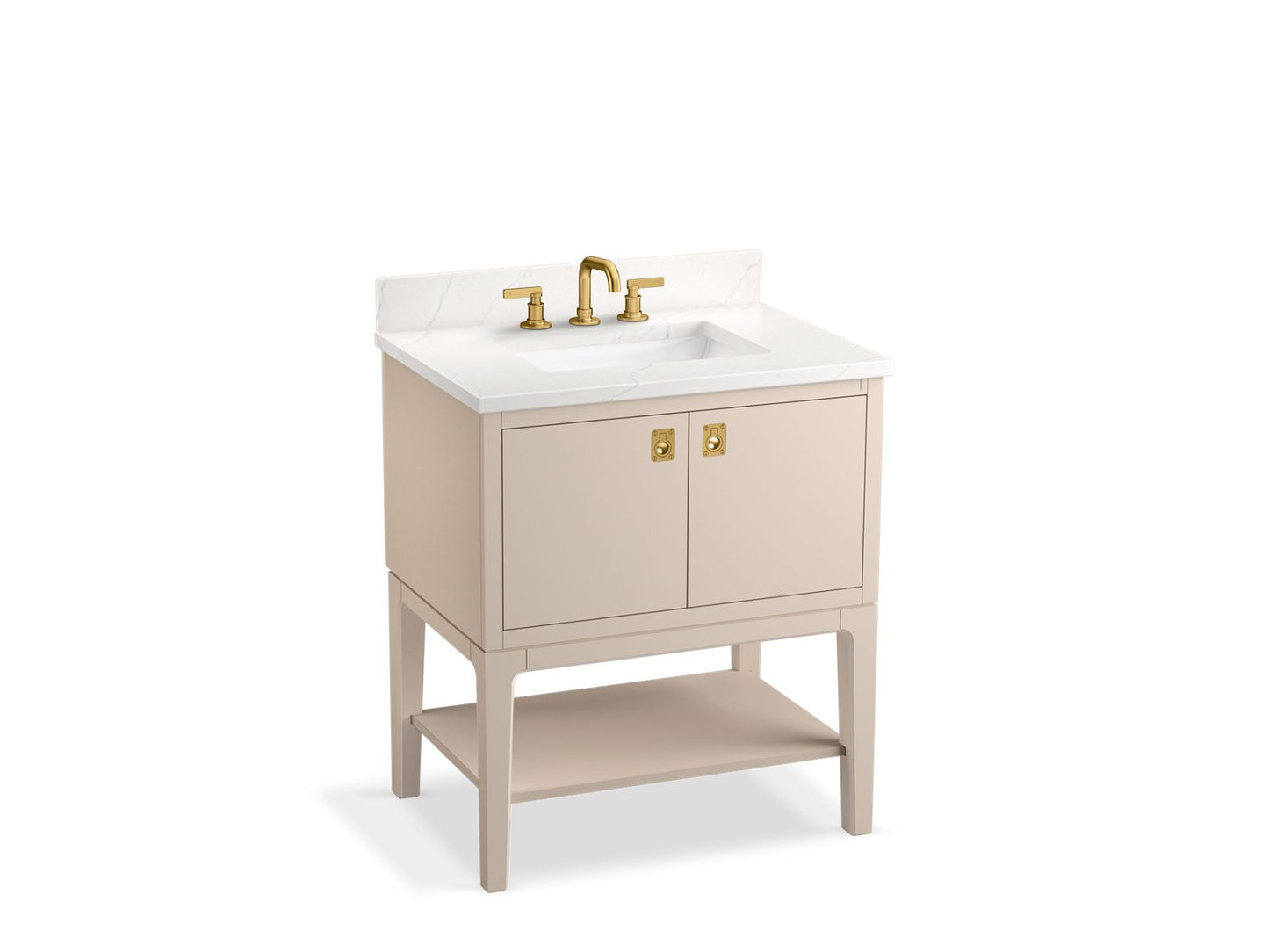 KOHLER K-35025 Seagrove by Studio McGee 30" bathroom vanity cabinet with sink and quartz top