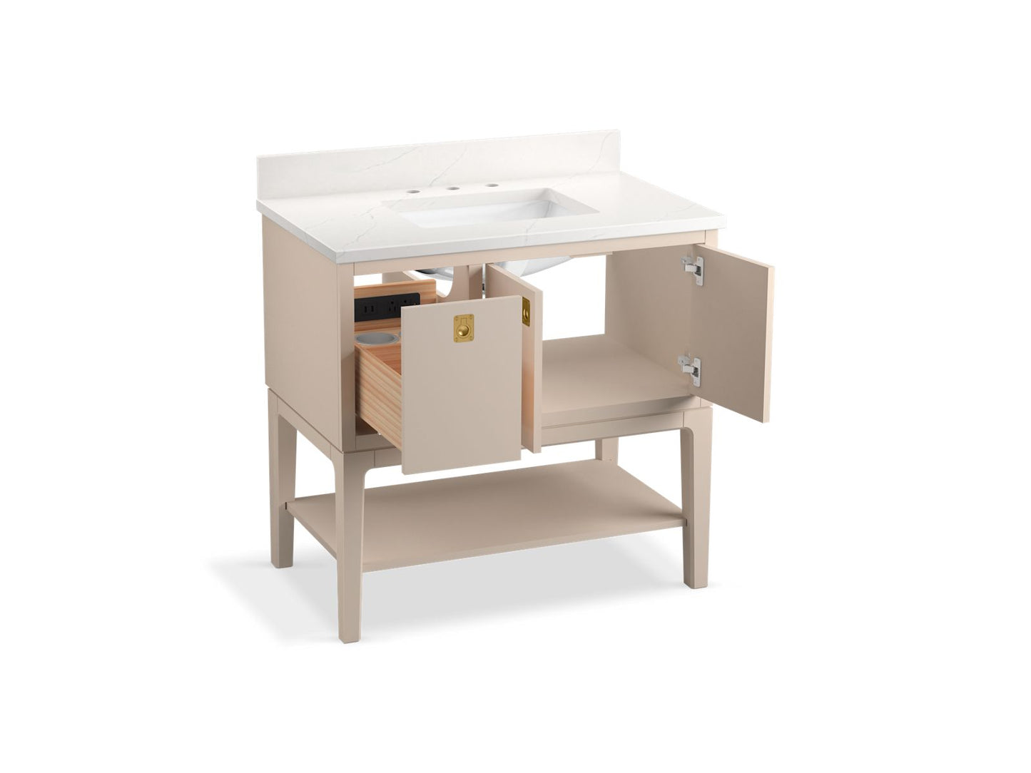 KOHLER K-35026 Seagrove by Studio McGee 36" bathroom vanity cabinet with sink and quartz top