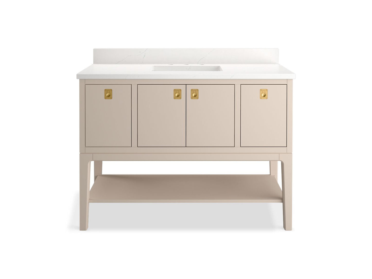KOHLER K-35027 Seagrove by Studio McGee 48" bathroom vanity cabinet with sink and quartz top