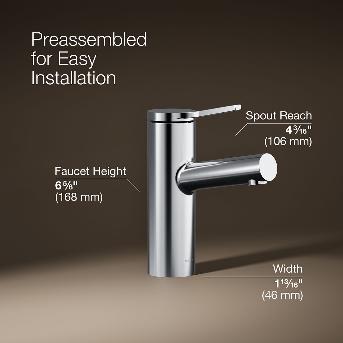 KOHLER Elate Single-handle bathroom sink faucet, 1.2 gpm