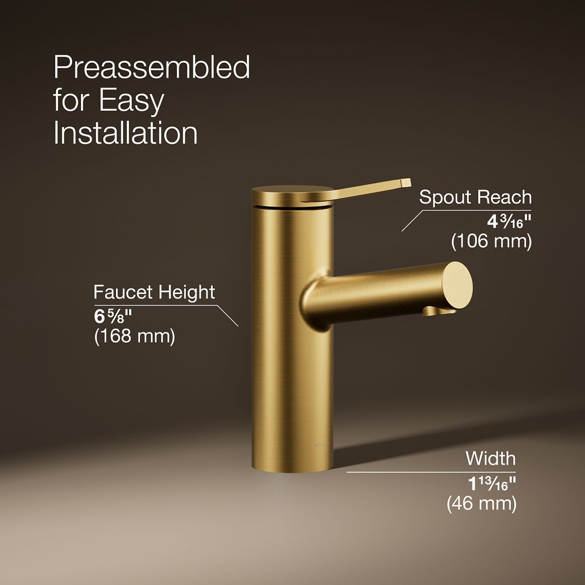 KOHLER Elate Single-handle bathroom sink faucet, 1.2 gpm
