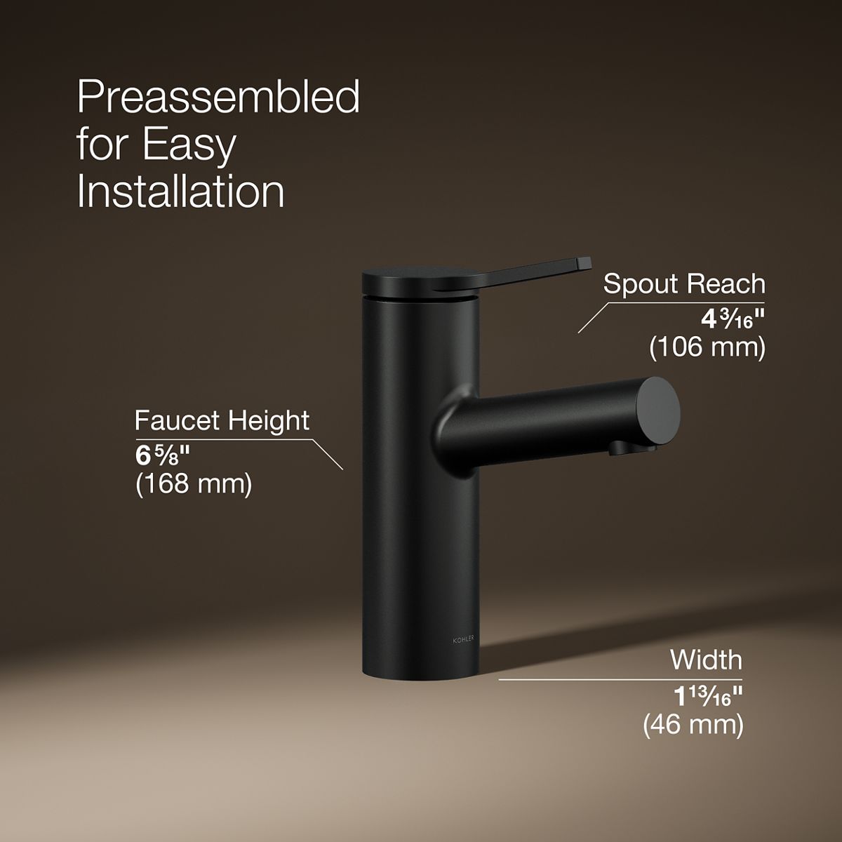 KOHLER Elate Single-handle bathroom sink faucet, 0.5 gpm