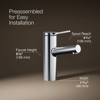 KOHLER Elate Single-handle bathroom sink faucet, 0.5 gpm