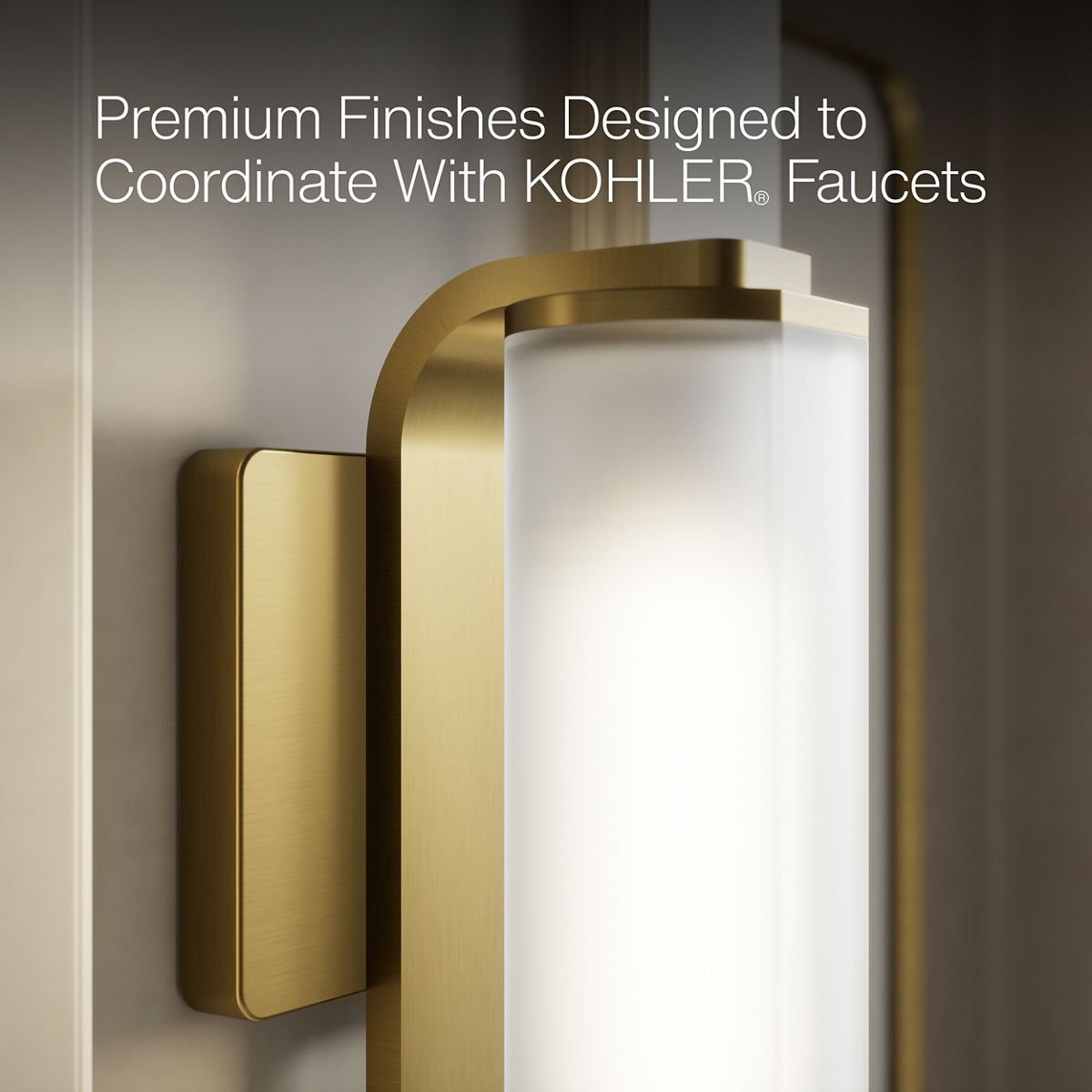 KOHLER K-35113-SC01 Parallel One-light Sconce, Brushed Moderne Brass - close-up view of product detail