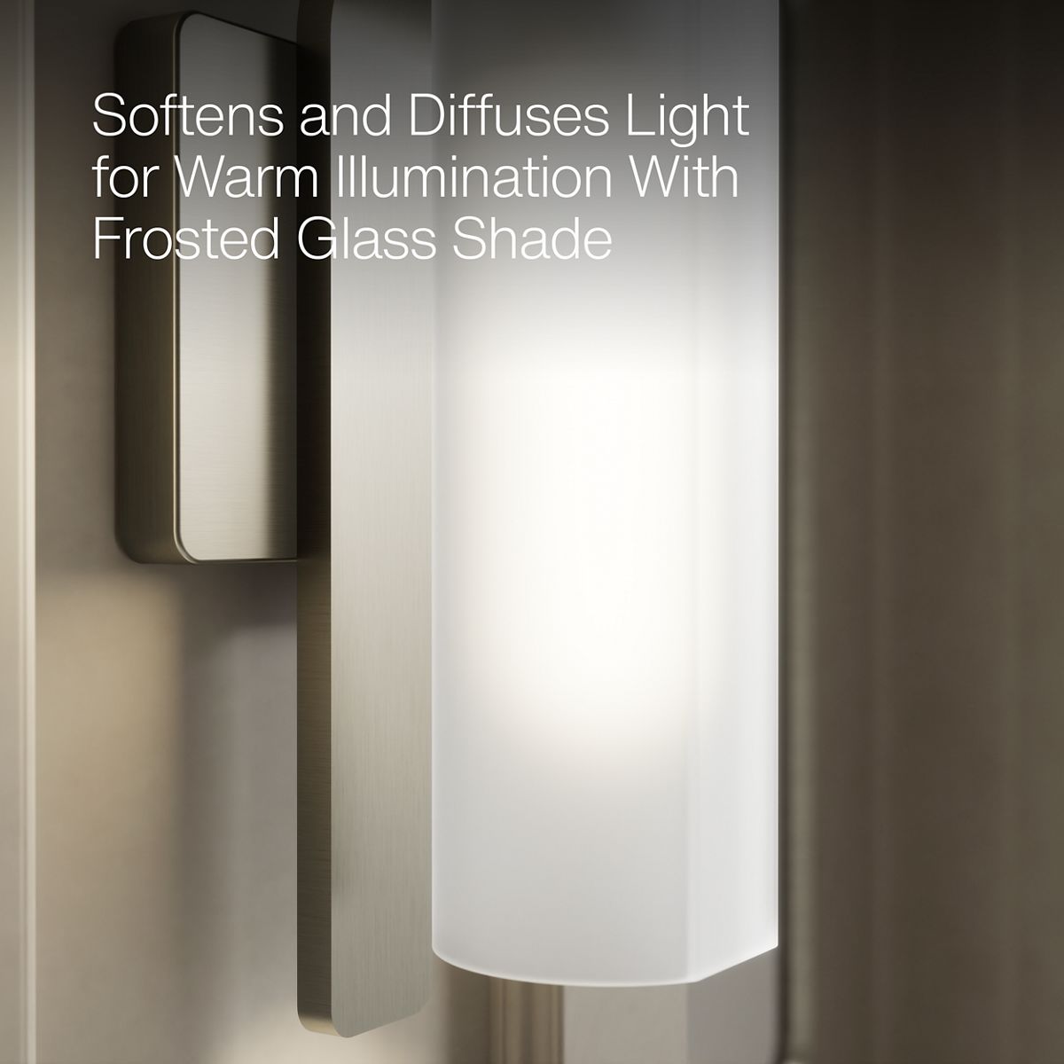 KOHLER K-35113-SC01 Parallel One-light Sconce, Brushed Nickel - Shows close up detail of product in use in room
