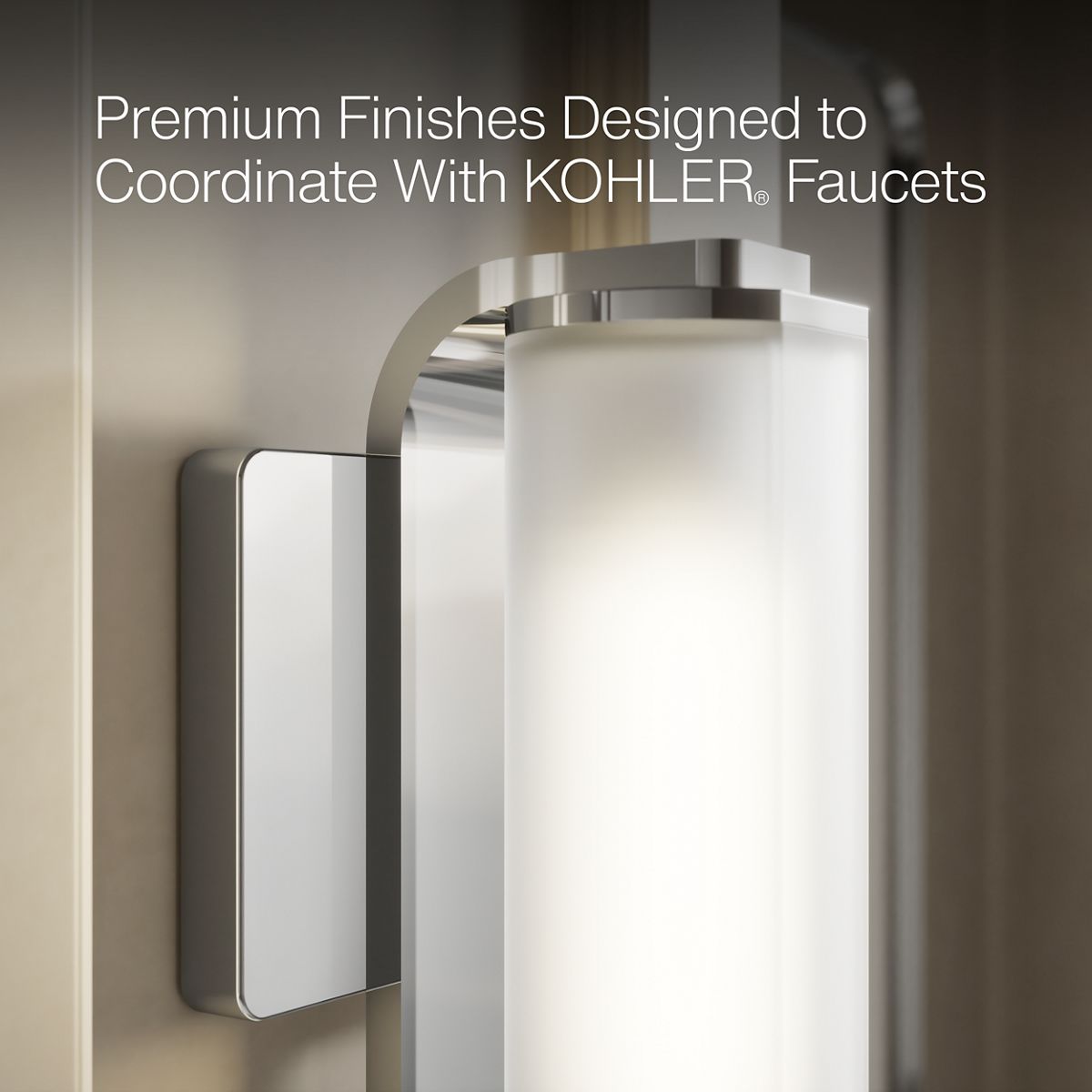 KOHLER K-35113-SC01 Parallel One-light Sconce, Polished Chrome - close-up view of product detail