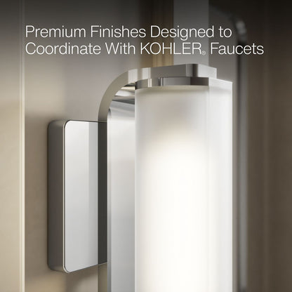 KOHLER K-35113-SC01 Parallel One-light Sconce, Polished Chrome - close-up view of product detail