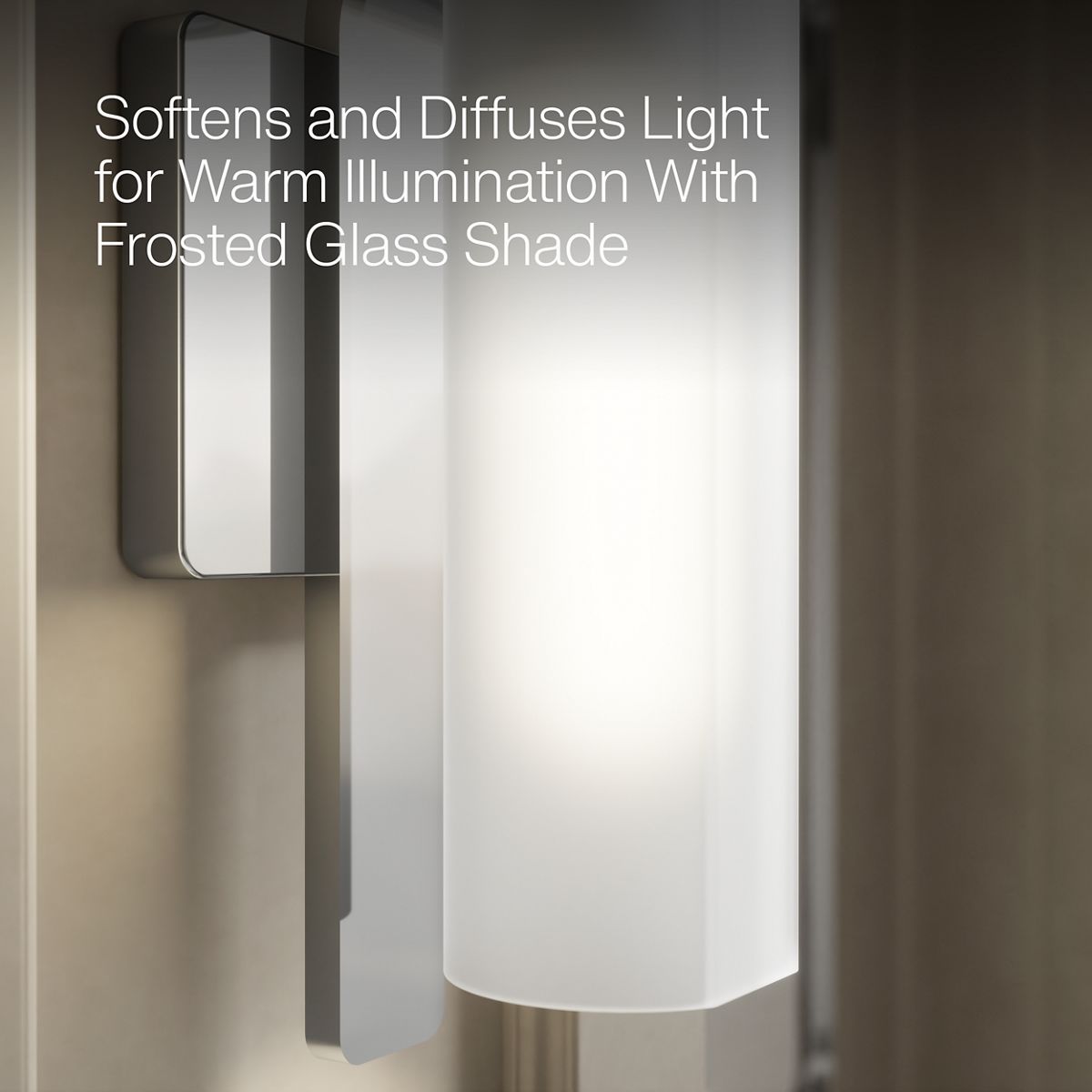 KOHLER K-35113-SC01 Parallel One-light Sconce, Polished Chrome - Shows close up detail of product in use in room
