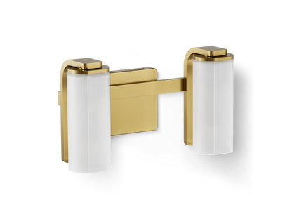 KOHLER K-35114-SC02 Parallel Two-light Sconce, Brushed Moderne Brass - 3/4 view of product