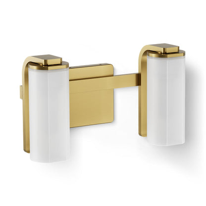 KOHLER K-35114-SC02 Parallel Two-light Sconce, Brushed Moderne Brass - 3/4 view of product