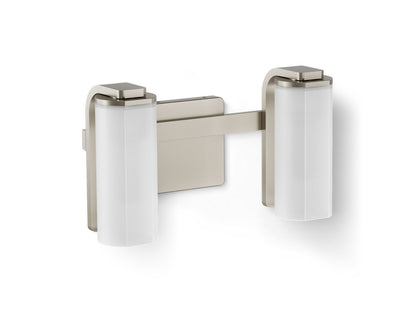 KOHLER K-35114-SC02 Parallel Two-light Sconce, Brushed Nickel - 3/4 view of product