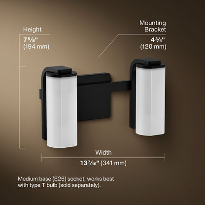 3/4 view of product with dimensions