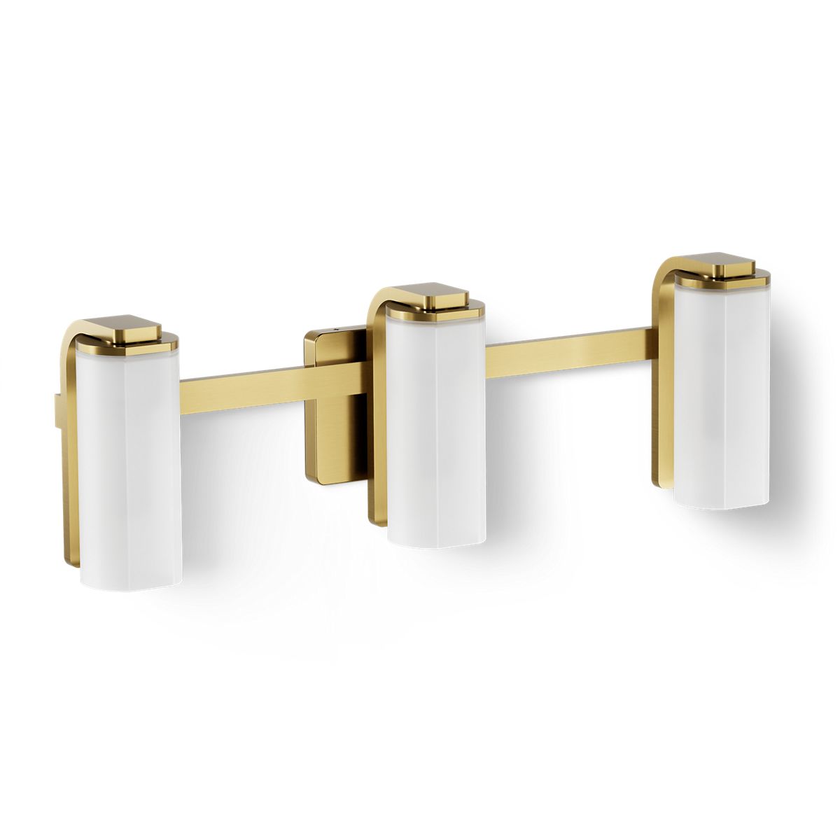 KOHLER K-35115-SC03 Parallel Three-light Sconce, Brushed Moderne Brass - 3/4 view of product