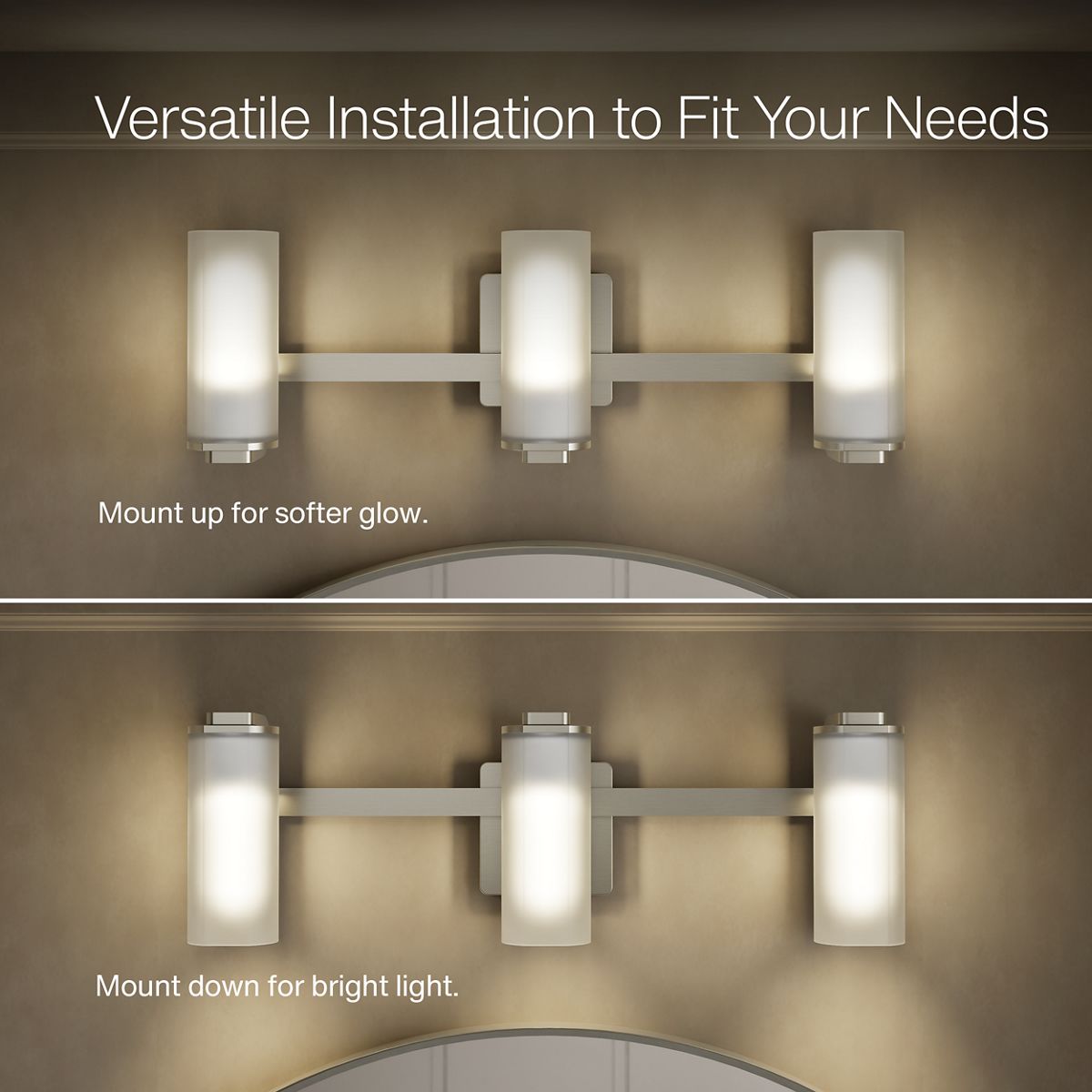 KOHLER K-35115-SC03 Parallel Three-light Sconce, Brushed Nickel - Detail image of a product feature