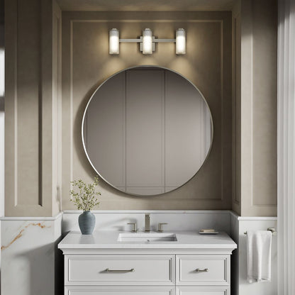 KOHLER K-35115-SC03 Parallel Three-light Sconce, Brushed Nickel - Products in use in close room view