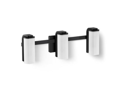 KOHLER K-35115-SC03 Parallel Three-light Sconce, Matte Black - 3/4 view of product