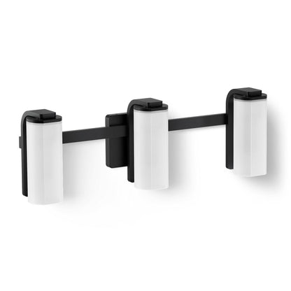 KOHLER K-35115-SC03 Parallel Three-light Sconce, Matte Black - 3/4 view of product