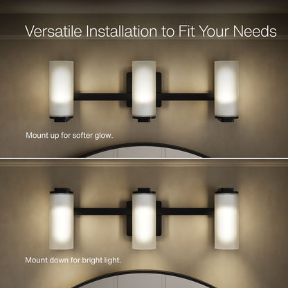 KOHLER K-35115-SC03 Parallel Three-light Sconce, Matte Black - Detail image of a product feature