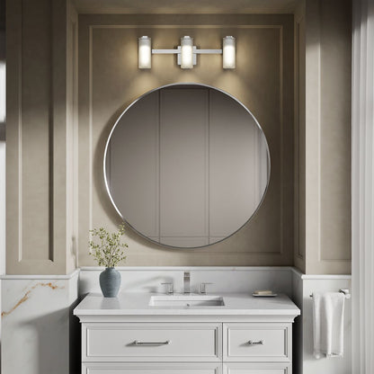 KOHLER K-35115-SC03 Parallel Three-light Sconce, Polished Chrome - Products in use in close room view