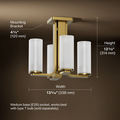 3/4 view of product with dimensions