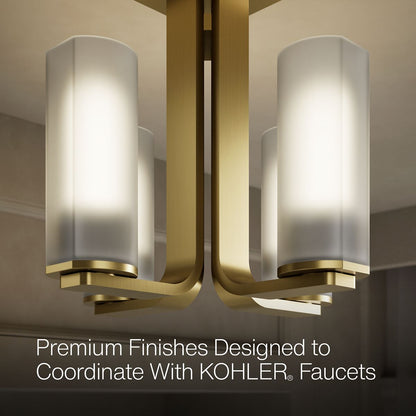 KOHLER K-35116-FM04 Parallel 13-5/16" Flush-mount, Brushed Moderne Brass - close-up view of product detail