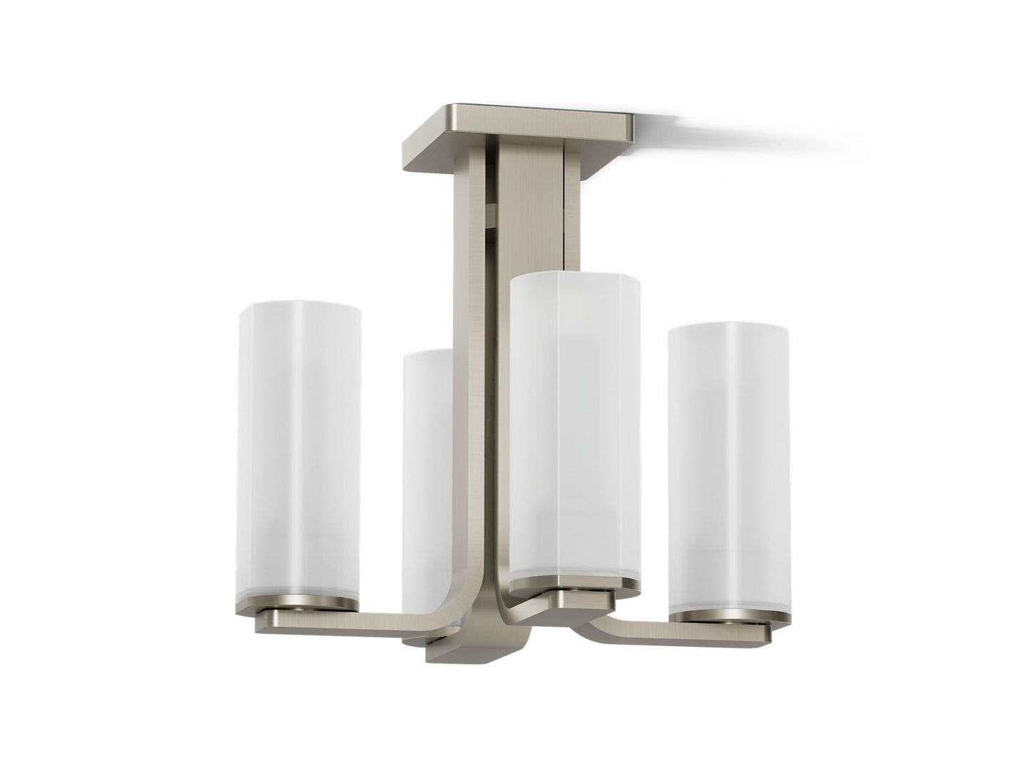 KOHLER K-35116-FM04 Parallel 13-5/16" Flush-mount, Brushed Nickel - 3/4 view of product