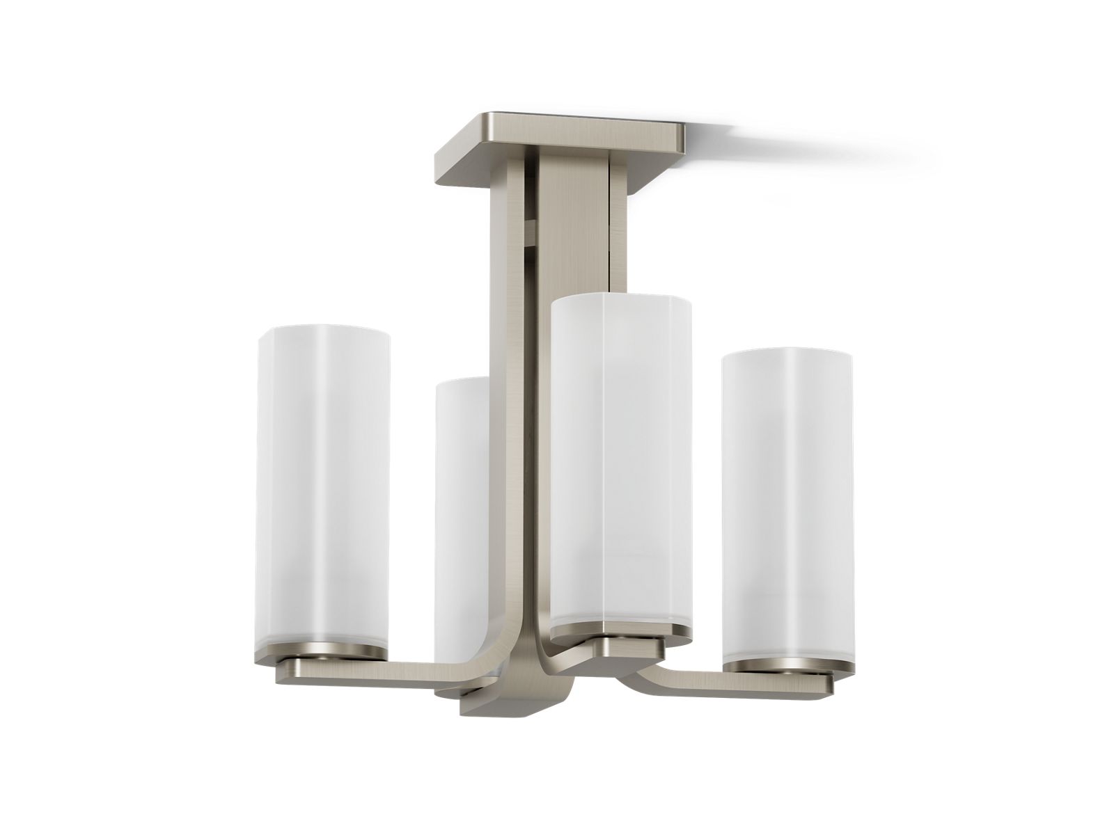 KOHLER K-35116-FM04 Parallel 13-5/16" Flush-mount, Brushed Nickel - 3/4 view of product