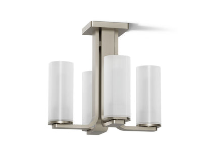 KOHLER K-35116-FM04 Parallel 13-5/16" Flush-mount, Brushed Nickel - 3/4 view of product