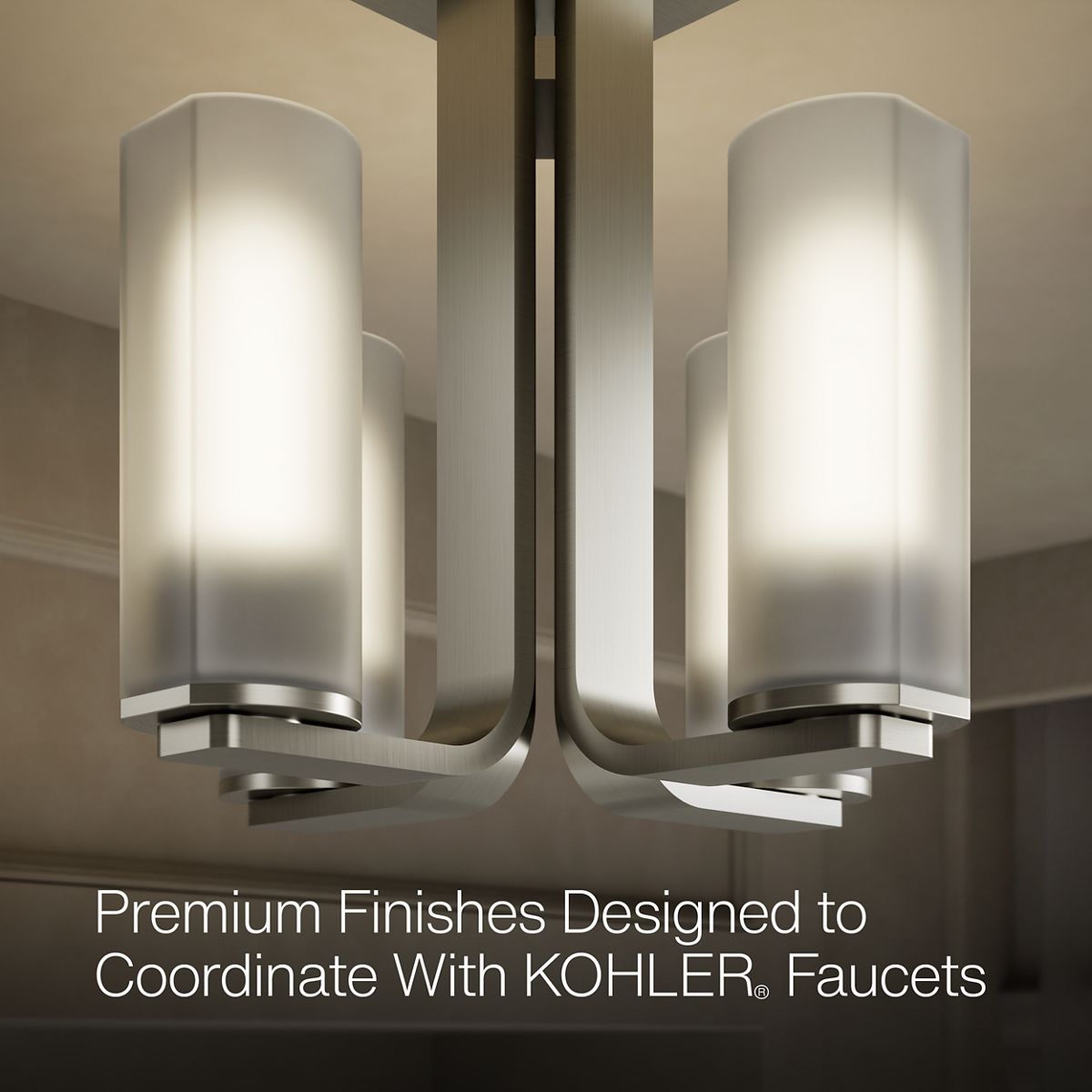 KOHLER K-35116-FM04 Parallel 13-5/16" Flush-mount, Brushed Nickel - close-up view of product detail
