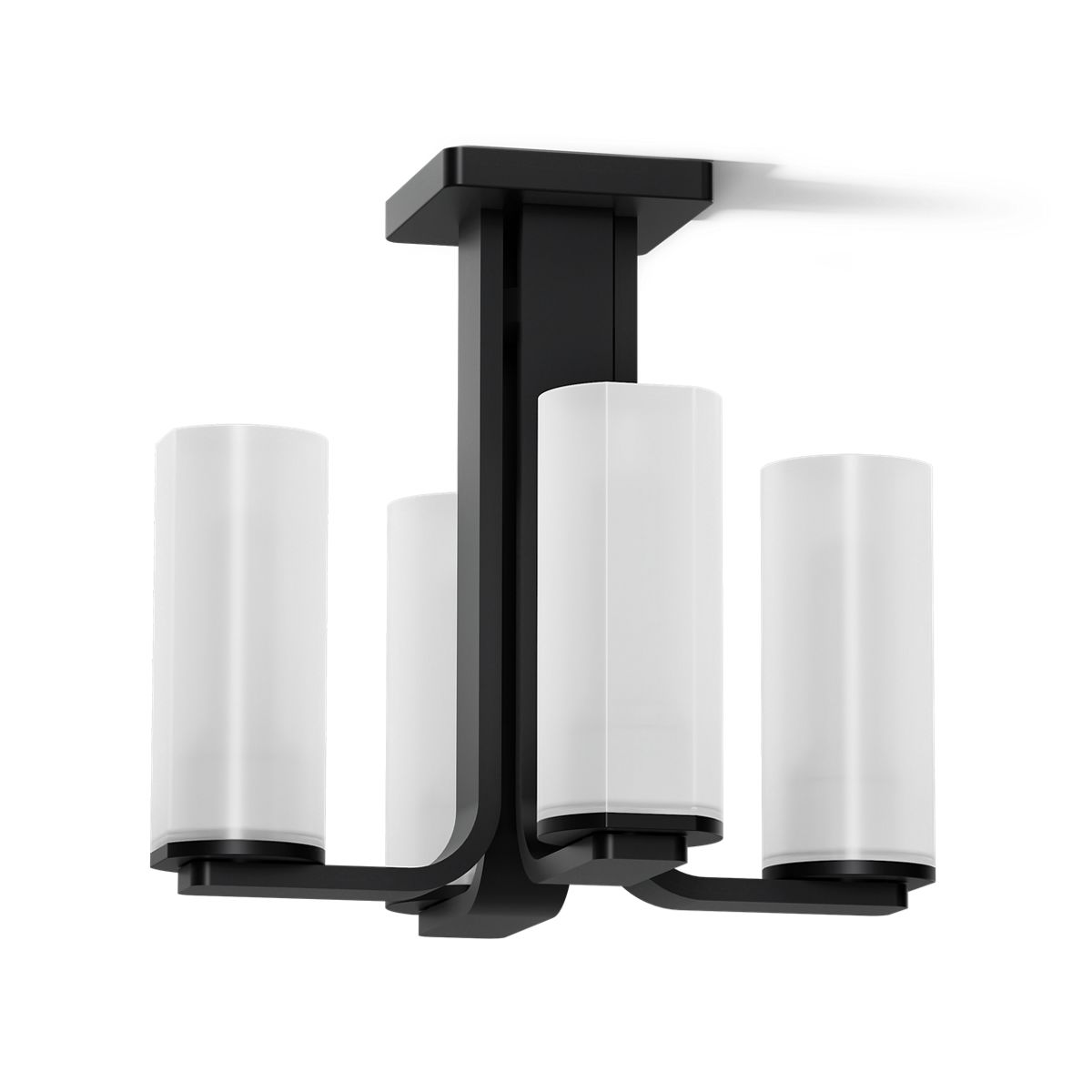 KOHLER K-35116-FM04 Parallel 13-5/16" Flush-mount, Matte Black - 3/4 view of product