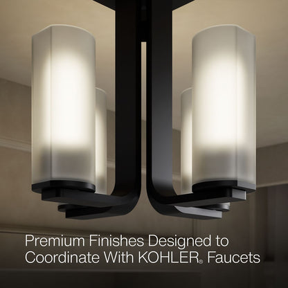 KOHLER K-35116-FM04 Parallel 13-5/16" Flush-mount, Matte Black - close-up view of product detail