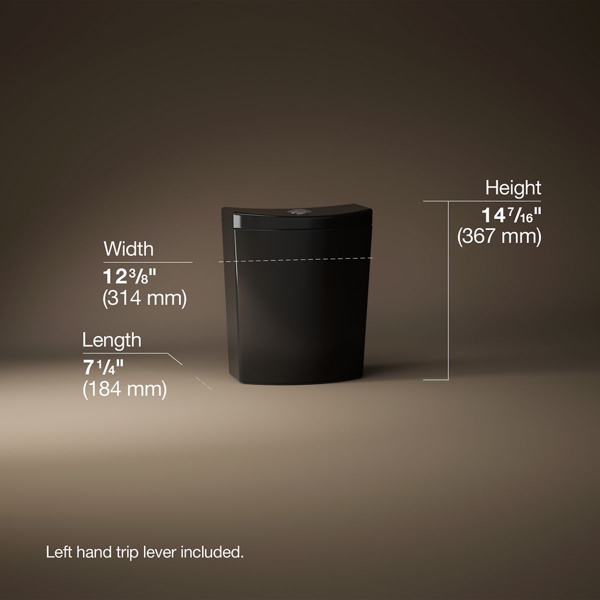 KOHLER K-3569 Persuade Curv Toilet tank, dual-flush