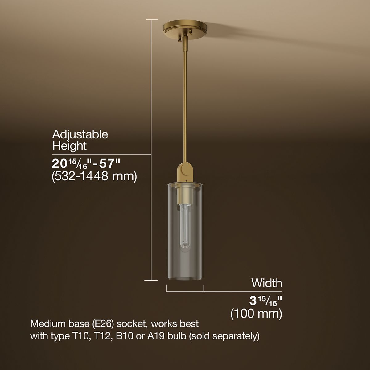 3/4 view of product with dimensions