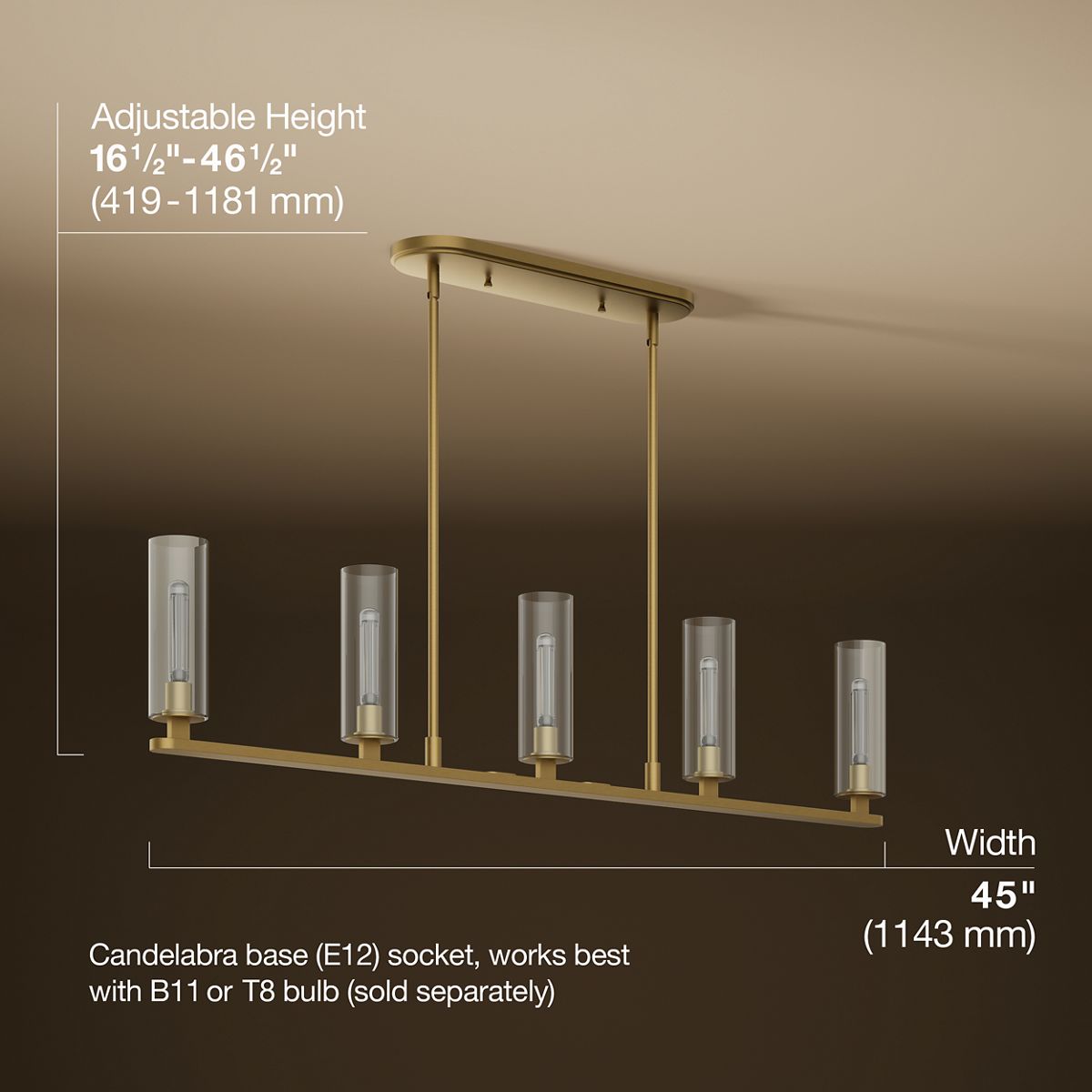 3/4 view of product with dimensions
