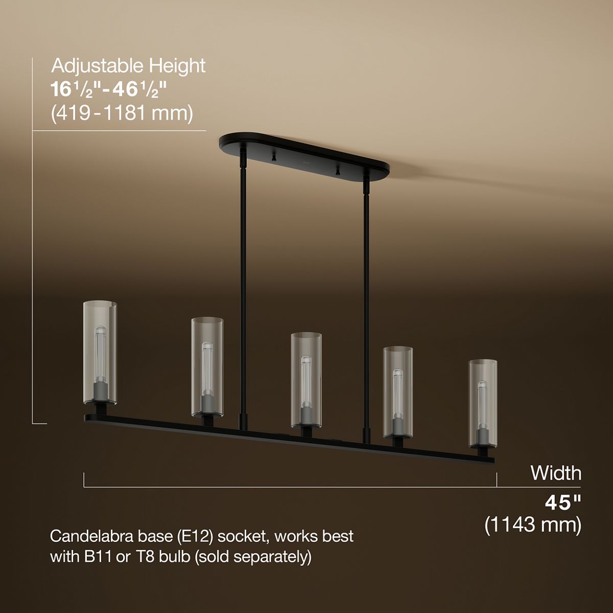 3/4 view of product with dimensions