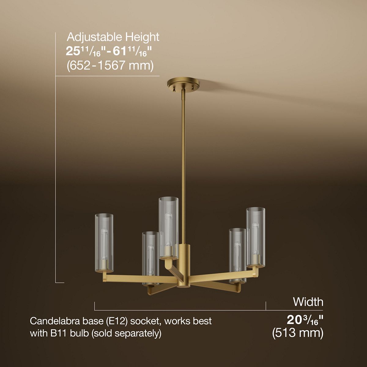 3/4 view of product with dimensions