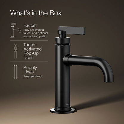KOHLER K-35907-4 Castia by Studio McGee Single-handle bathroom sink faucet, 1.2 gpm