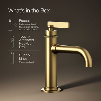 KOHLER K-35907-4 Castia by Studio McGee Single-handle bathroom sink faucet, 1.2 gpm