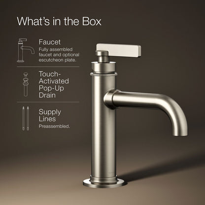 KOHLER K-35907-4 Castia by Studio McGee Single-handle bathroom sink faucet, 1.2 gpm