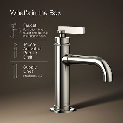 KOHLER K-35907-4 Castia by Studio McGee Single-handle bathroom sink faucet, 1.2 gpm