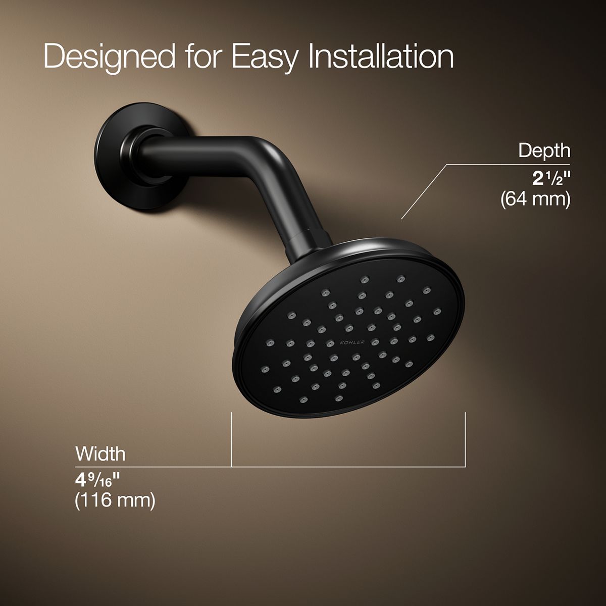 KOHLER Bellera Single-function showerhead, 2.5 gpm