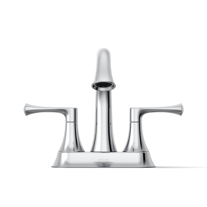 KOHLER K-35951-4 Buckley Centerset bathroom sink faucet, 1.2 gpm, polished chrome - view 2