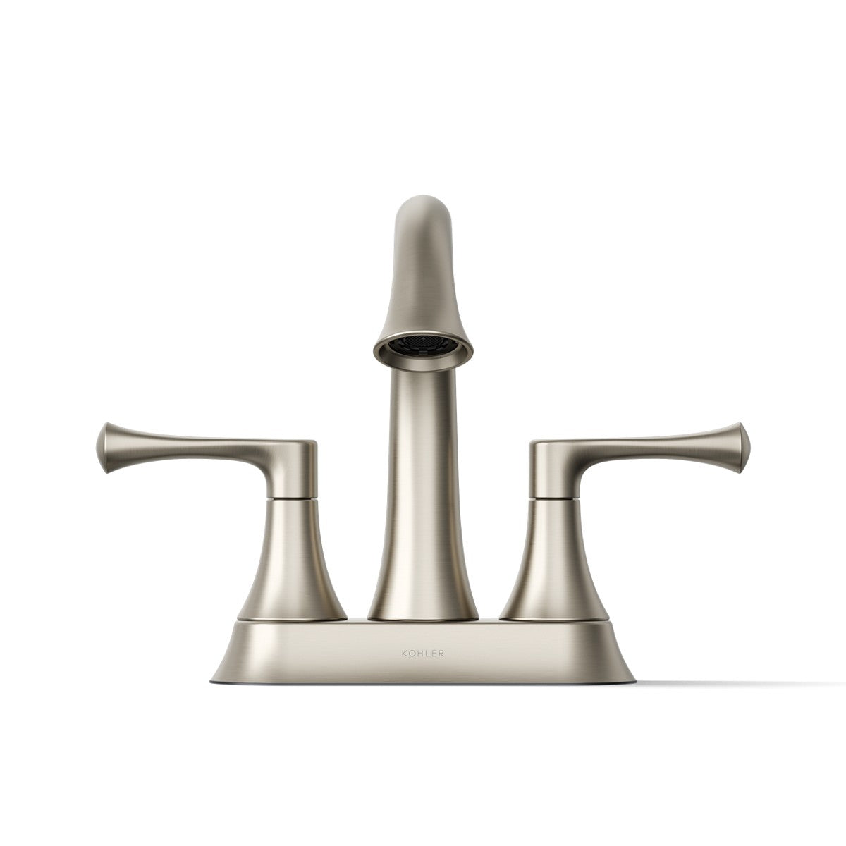 KOHLER K-35951-4 Buckley Centerset bathroom sink faucet, 1.2 gpm, vibrant brushed nickel - view 2