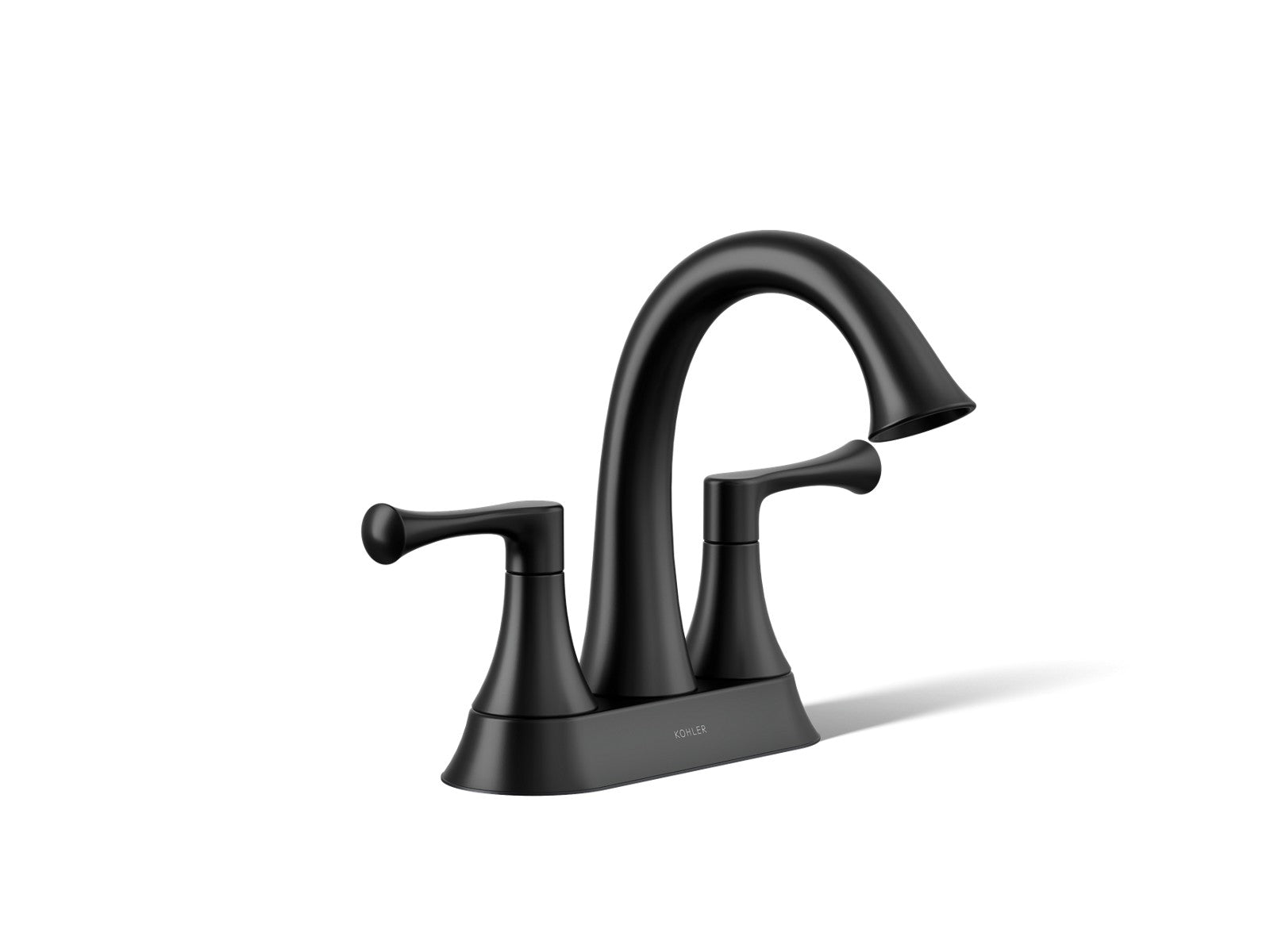 KOHLER K-35951-4K Buckley Centerset bathroom sink faucet, 1.0 gpm, matte black