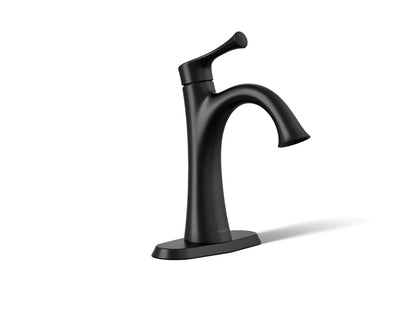 KOHLER K-35952-4 Buckley Single-handle bathroom sink faucet, 1.2 gpm, matte black