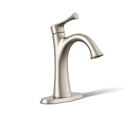 KOHLER K-35952-4 Buckley Single-handle bathroom sink faucet, 1.2 gpm, vibrant brushed nickel - view 5