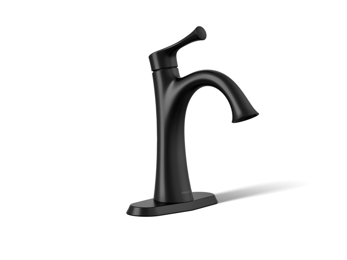 KOHLER K-35952-4K Buckley Single-handle bathroom sink faucet, 1.0 gpm, matte black