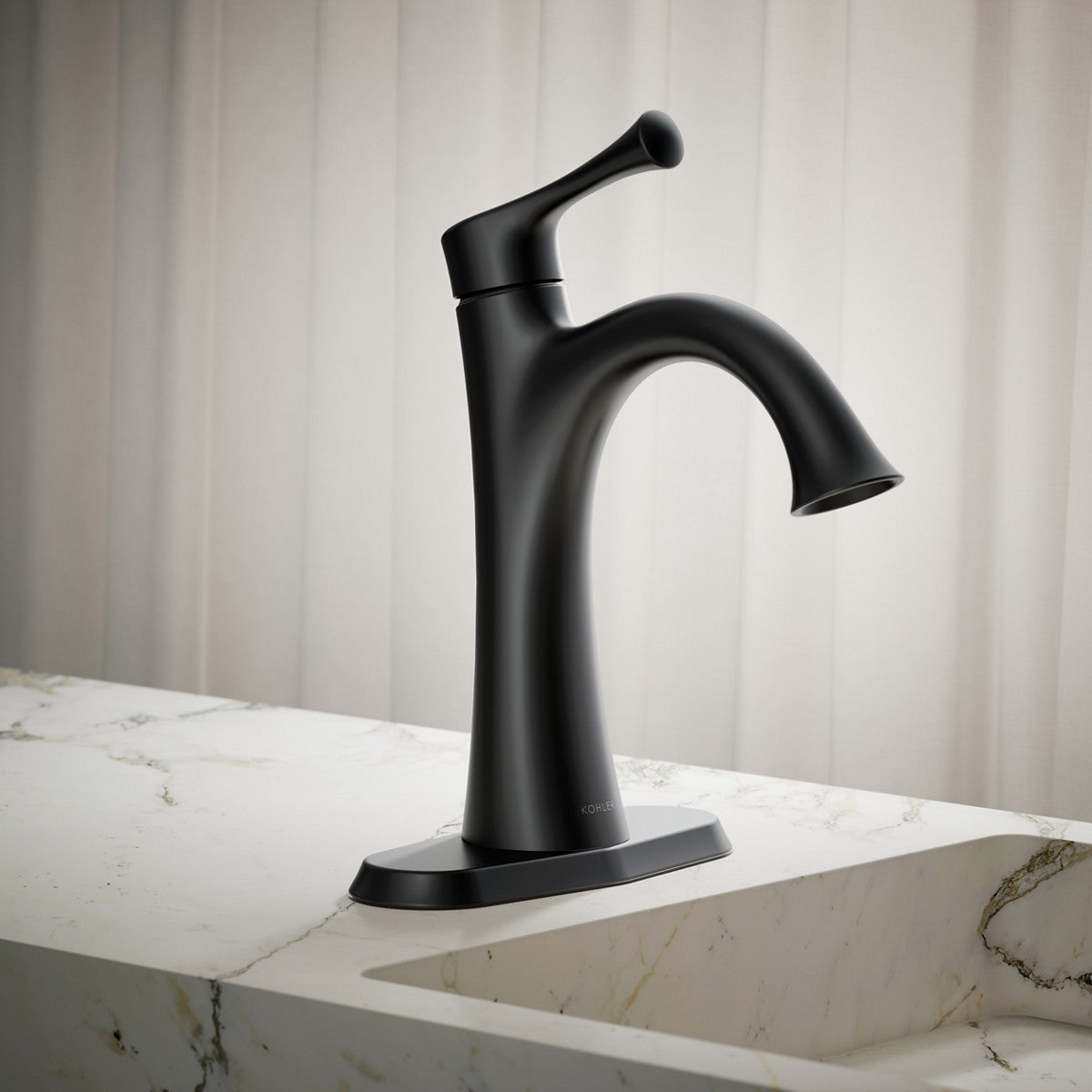 KOHLER K-35952-4K Buckley Single-handle bathroom sink faucet, 1.0 gpm, matte black - view 4