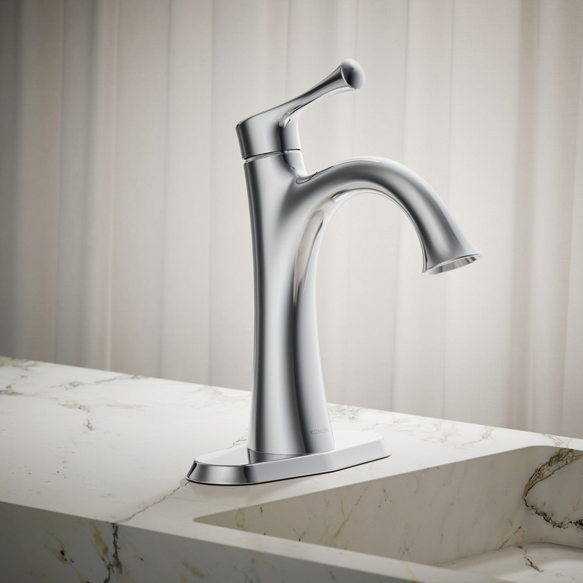 KOHLER K-35952-4K Buckley Single-handle bathroom sink faucet, 1.0 gpm, polished chrome - view 4