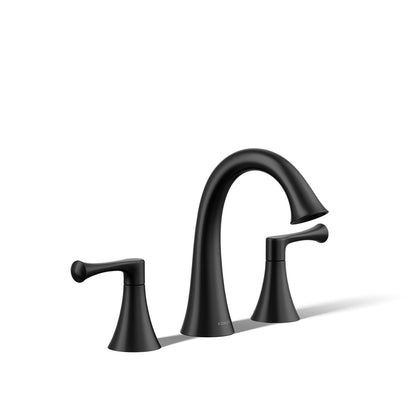 KOHLER K-35953-4 Buckley Widespread bathroom sink faucet, 1.2 gpm, matte black - view 5